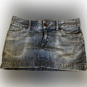 Denim Mini Skirt With Pockets